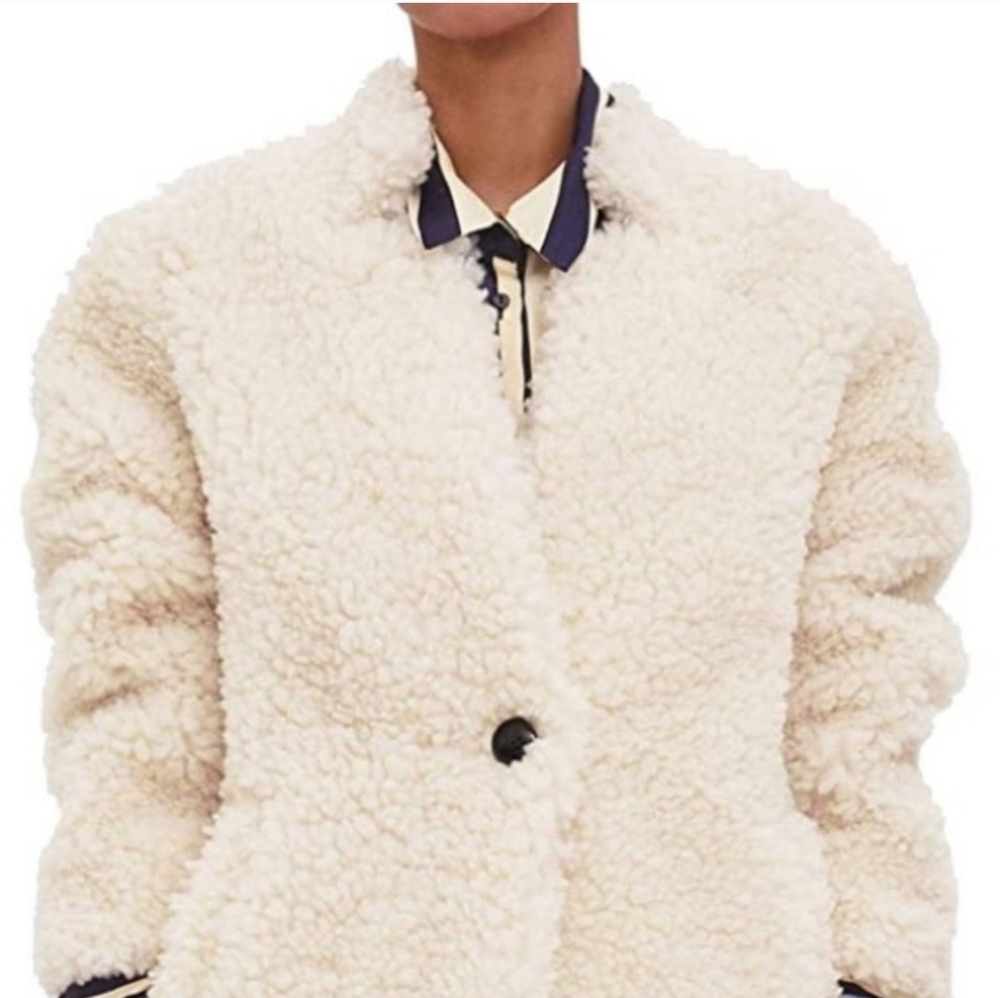 Zara Teddy Bear Fleece Coat - Picture 4 of 14